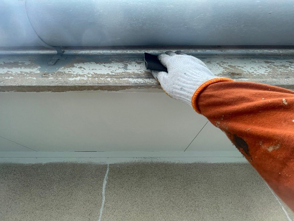 木部の破風の仕上げ