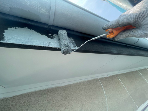 木部の破風の仕上げ