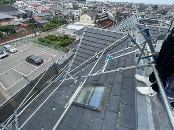 屋根塗装洗浄後