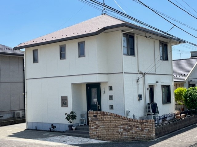 宇都宮市西川田町 O 様邸 （積水ハウス）：遮断熱屋根・外壁塗装 　マット仕上げ新築再現塗装