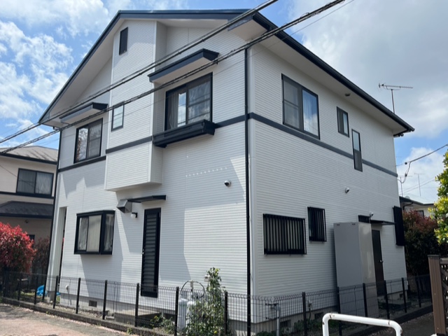 宇都宮市石井町 I様邸 ：高耐久無機屋根塗装 /　既存塗膜完全ブロック下地処理/シリコン外壁塗装工事